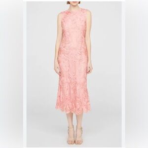 Nordstrom Blush Textured Midi Dress